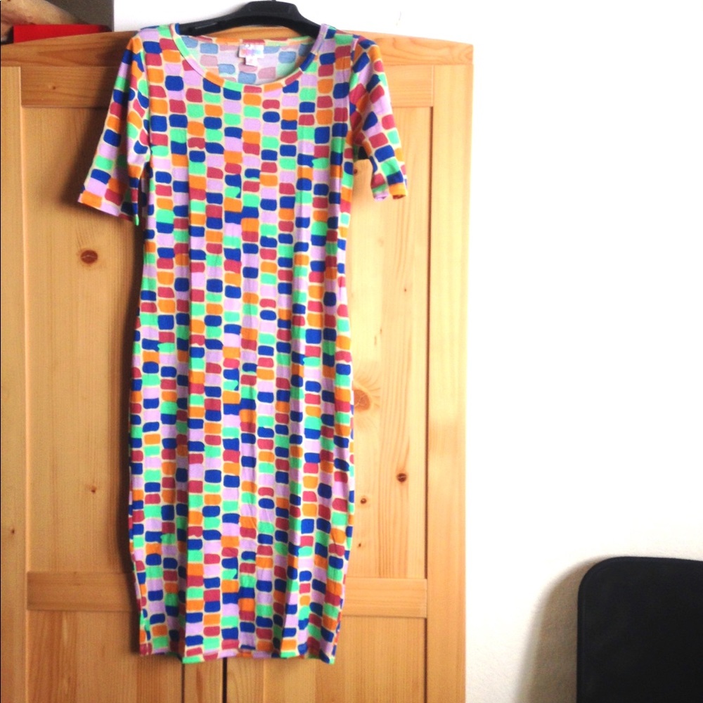 Lularoe Julia casual geometric multicolor dress
